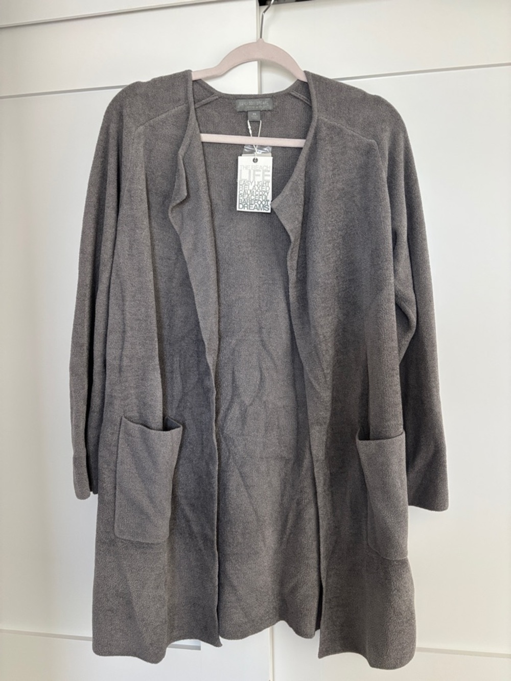 NWT Barefoot Dreams Glacier Gray CozyChic Ultra Lite® Wide Collar Jacket